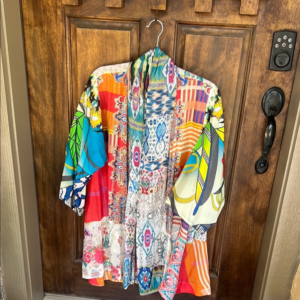 Johnny Was Vibrant Multicolor Kimono